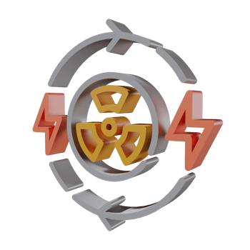 Nuclear 3D icon PNG transparent
