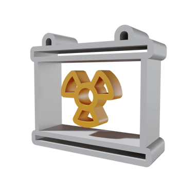 Nuclear 3D icon PNG transparent