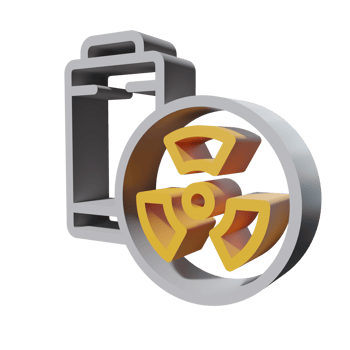 Nuclear 3D icon PNG transparent