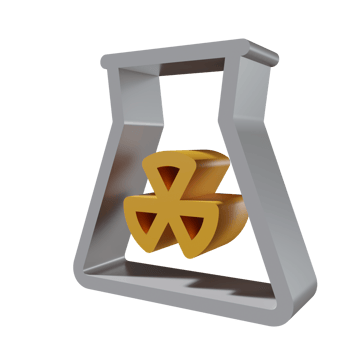 Nuclear 3D icon PNG transparent