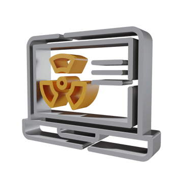 Nuclear 3D icon PNG transparent