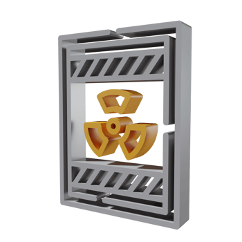 Nuclear 3D icon PNG transparent