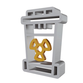 Nuclear 3D icon PNG transparent