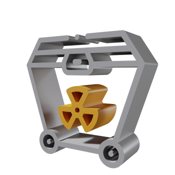 Nuclear 3D icon PNG transparent