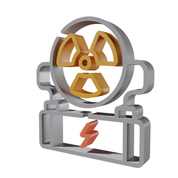 Nuclear 3D icon PNG transparent