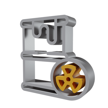 Nuclear 3D icon PNG transparent