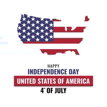 United State of America Independence day. Flag of United State of America vector