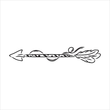 boho arrow vector sketch