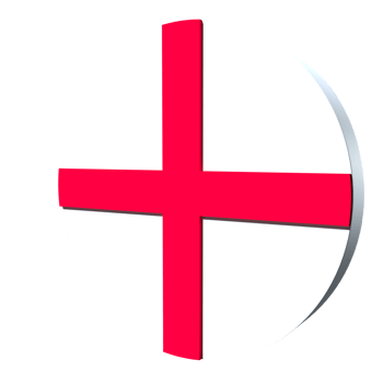England flag 3d icon PNG transparent