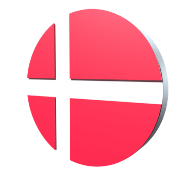 Denmark flag 3d icon PNG transparent