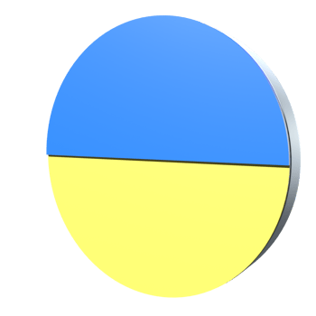 Ukraine flag 3d icon PNG transparent