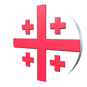 Georgia flag 3d icon PNG transparent