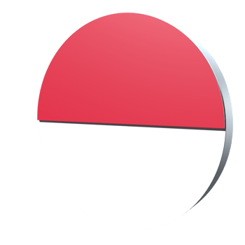 Indonesia flag 3d icon PNG transparent