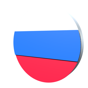 Russia flag 3d icon PNG transparent