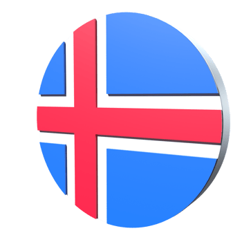 Iceland flag 3d icon PNG transparent