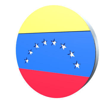 Venezuela flag 3d icon PNG transparent