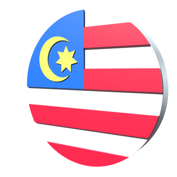 Malaysia flag 3d icon PNG transparent