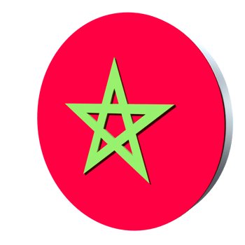 Morocco flag 3d icon PNG transparent