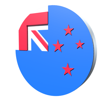 New Zealand flag 3d icon PNG transparent