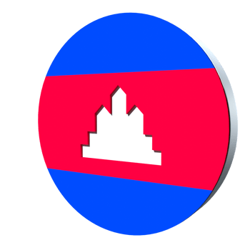 Cambodia flag 3d icon PNG transparent