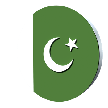 Pakistan flag 3d icon PNG transparent