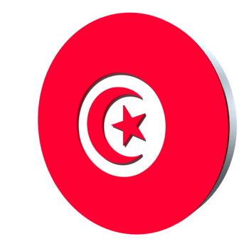 Tunisia flag 3d icon PNG transparent