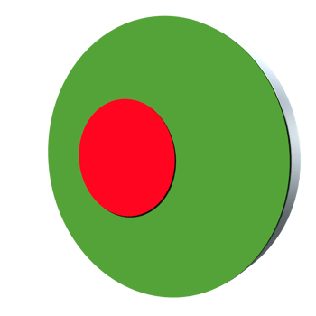 Bangladesh flag 3d icon PNG transparent