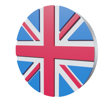 United Kingdom flag 3d icon PNG transparent