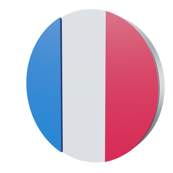 France flag 3d icon PNG transparent