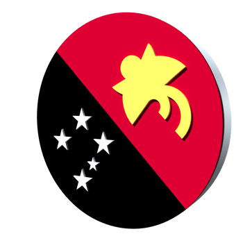 Papua New Guinea flag 3d icon PNG transparent