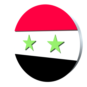 syria flag 3d icon PNG transparent