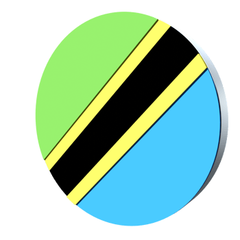 Tanzania flag 3d icon PNG transparent
