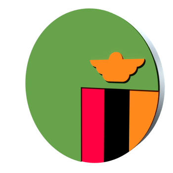 Zambia flag 3d icon PNG transparent