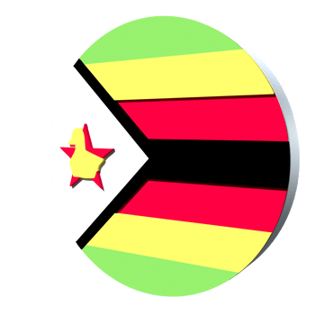 Zimbabwe flag 3d icon PNG transparent