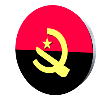 Angola flag 3d icon PNG transparent