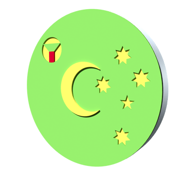 Cocos Island flag 3d icon PNG transparent