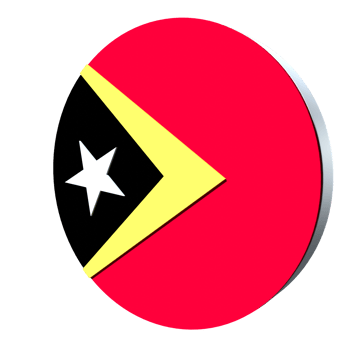 East Timor flag 3d icon PNG transparent