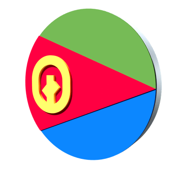 Eritrea flag 3d icon PNG transparent