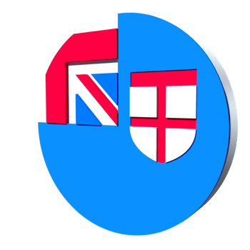 Fiji flag 3d icon PNG transparent