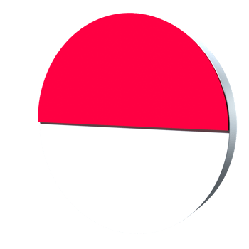 Monaco flag 3d icon PNG transparent