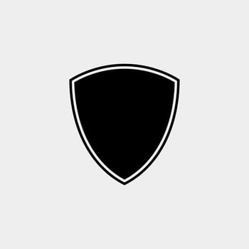 shield shape silhouette illustration design vector