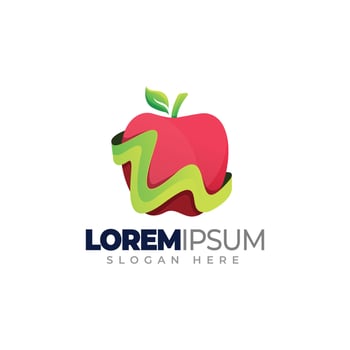 Red Apple Logo Template vector