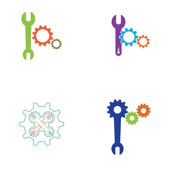 Gearwrench vector icon background template