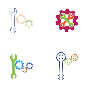Gearwrench vector icon background template
