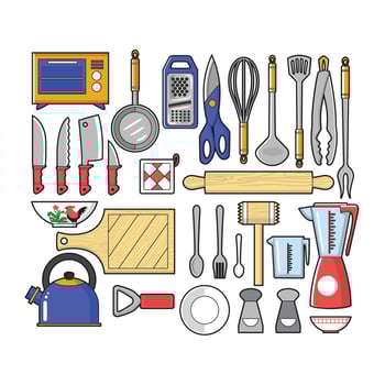 kitchen tool vector design isolated on white background