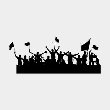 supporter silhouette. soccer supporter. football supporter. independence day silhouette. people silhouette vector