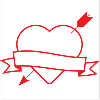 heart embroidery arrow png