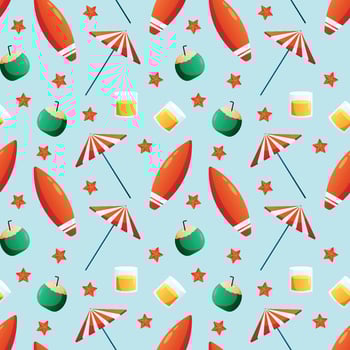Summer seamless pattern. Repeat pattern. vector
