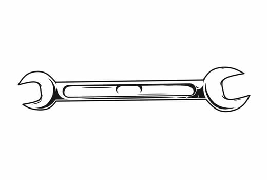 wrench isolated on white background vector