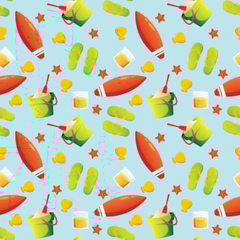 Summer seamless pattern. Repeat pattern. vector